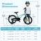 Blue Kids Bicycle with Hand and Coaster Brakes and Anti-Slip Handlebars Training Wheels Included